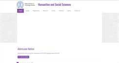Desktop Screenshot of hss.iitb.ac.in