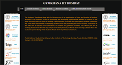 Desktop Screenshot of gymkhana.iitb.ac.in
