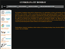 Tablet Screenshot of gymkhana.iitb.ac.in